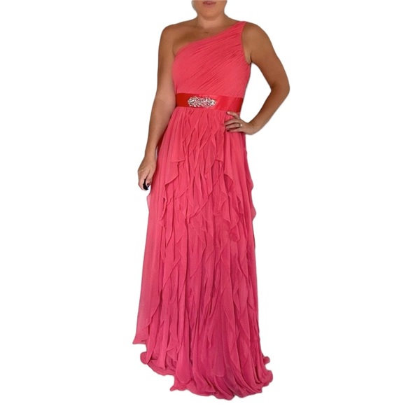 Jovani One Shoulder Gown - Picture 1 of 8